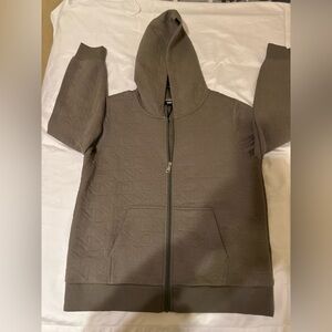 DKNY olive green Quilted Hoodie. Size Large. NWT